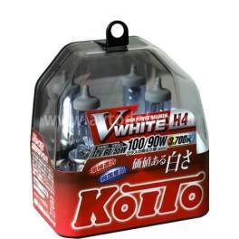 Галогеновая автолампа KOITO H4 WhiteBeam III, 3700K, 60/55W (P0746W)