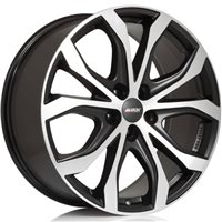 Alutec W10 9x20 / 5x108 ET43 DIA70,1 Racing black front polished