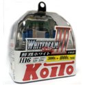 Галогеновая автолампа KOITO H16 WhiteBeam III, 4000K, 19W (P0749W)