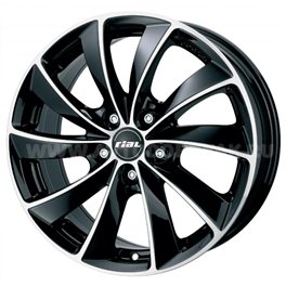 Rial Lugano 6.5x16/4x108 ET40 D63.3 Diamant schwarz polished