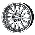 Alutec Magnum 8x17/5x114.3 ET40 D70.1 Sterling silver with stainless steel lip